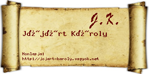 Jójárt Károly névjegykártya